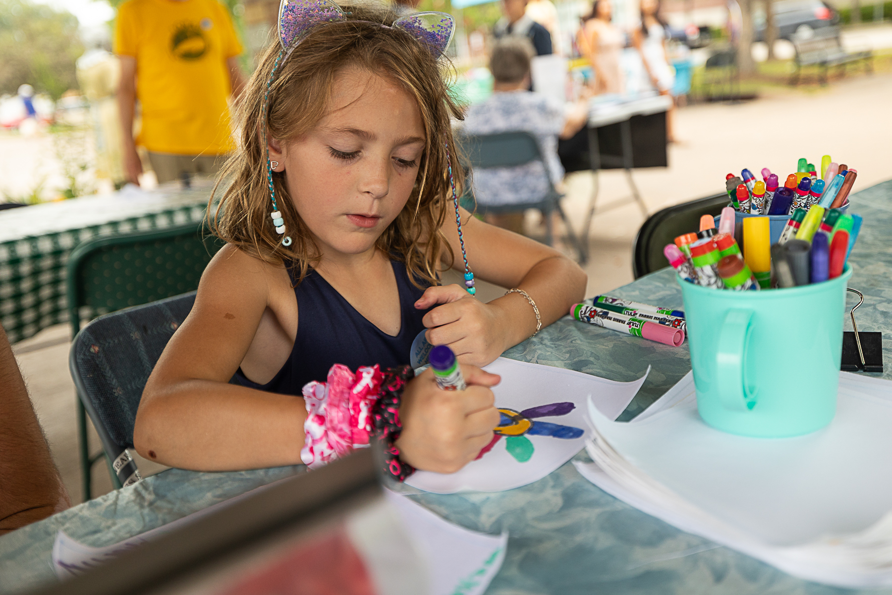 Pic of quilt square marker activity